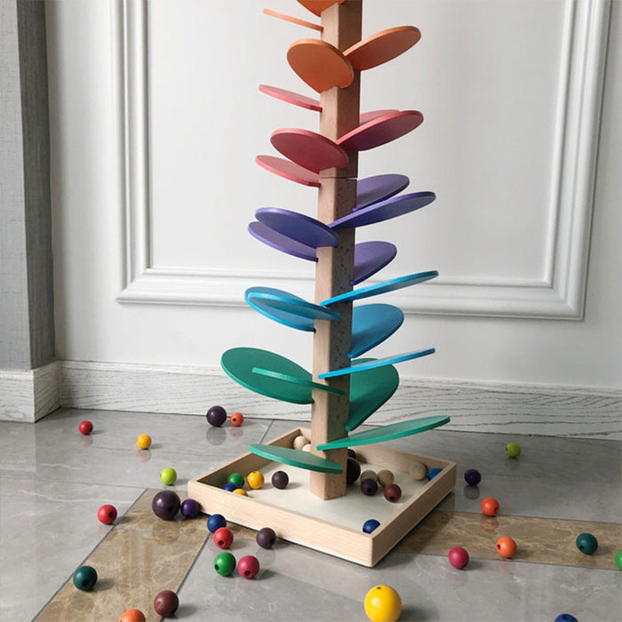 Colorful Tree Marble Ball Running Track Building Block Set